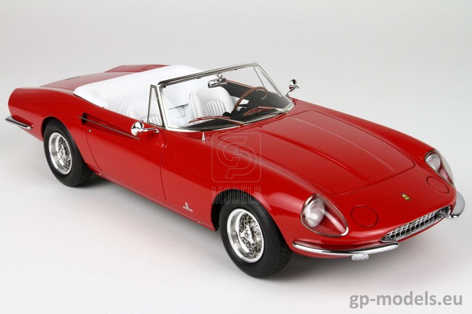 macheta auto masina epoca Ferrari 365 California Sn 09935 (1966), BBR 1:18, 18196D, vitrina inclusa