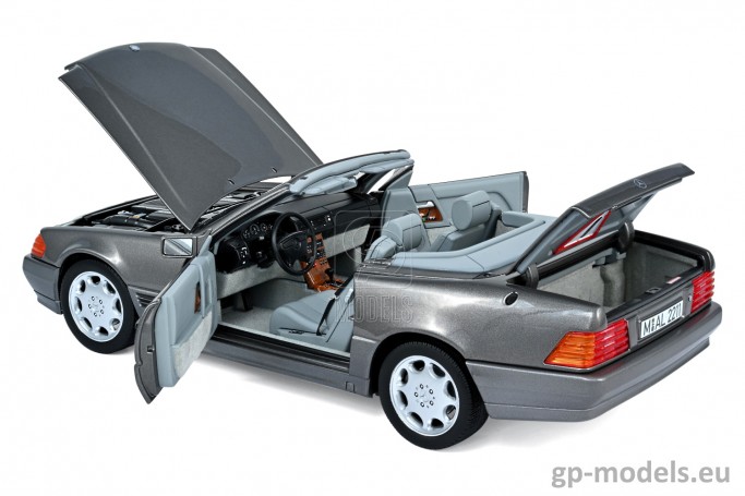macheta auto clasica metalica Mercedes-Benz SL 500 (R129) (1989), scara 1:18, Norev 183715, 3551091837152