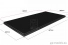 Display case 1:12 scale with plexiglass base gloss black, BBR VET12PX
