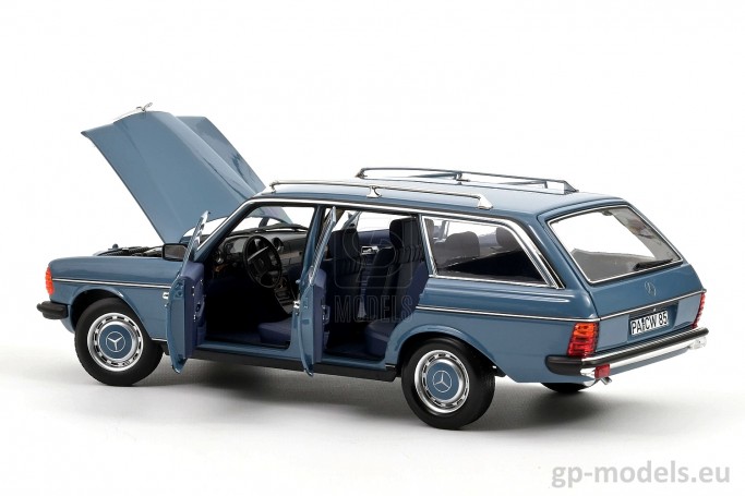 macheta auto oldtimer metalica masina epoca Mercedes-Benz 200 T (S123) (1980), Norev 1:18, 183737, 3551091837374