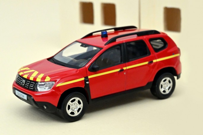 Diecast model car Dacia Duster MKII (2018) Fire Department, scale 1:43, Norev 509006, 3551095090065