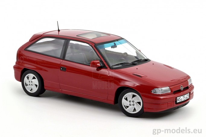 Macheta auto metalica, masina clasica Opel Astra GSI (1991), scara 1:18, Norev 183672, 3551091836728
