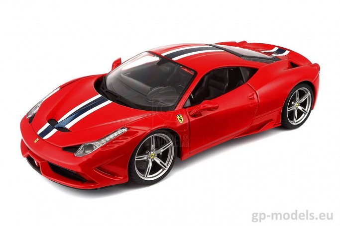 Diecast sport model car Ferrari 458 Speciale (2013), scale 1:18, BBurago 16002, 8719247331731