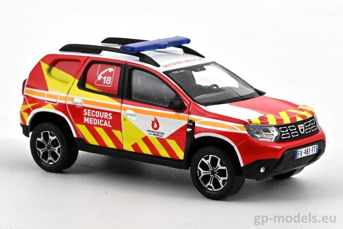 Diecast model car Dacia Duster (2020) Pompiers - Secours Medical, Fireman, scale 1:43, Norev 509050, 3551095090508