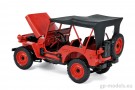 Macheta auto metalica clasica, masina pompieri Jeep Willys (1942), scara 1:18, Norev 189014, 3551091890140