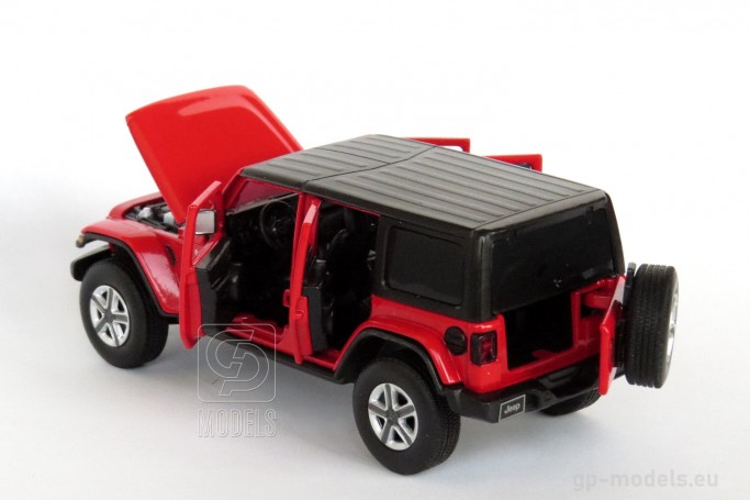 Jeep Wrangler Sahara Unlimited (2019) diecast model, scale 1/32, Tayumo 32120001